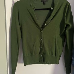 JCREW GREEN CARDIGAN
